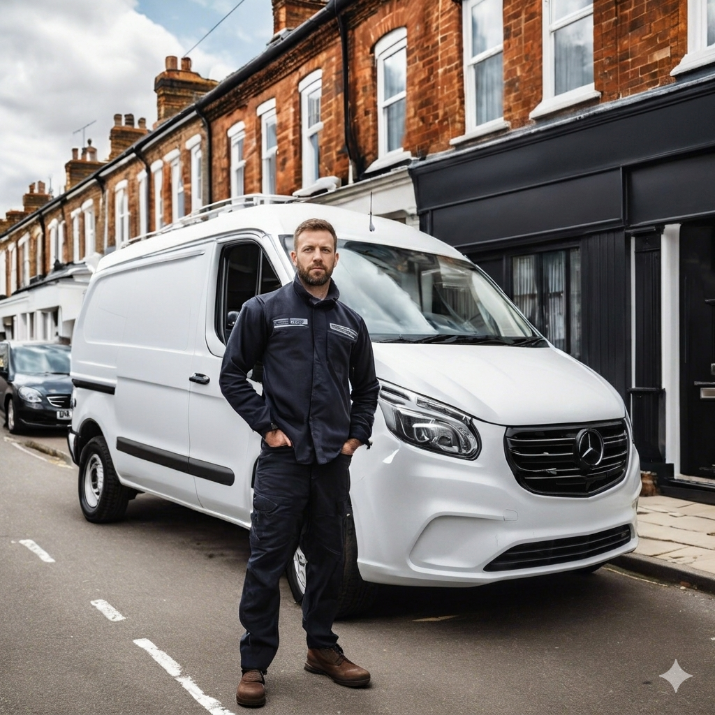 Man Standing Next To Van
